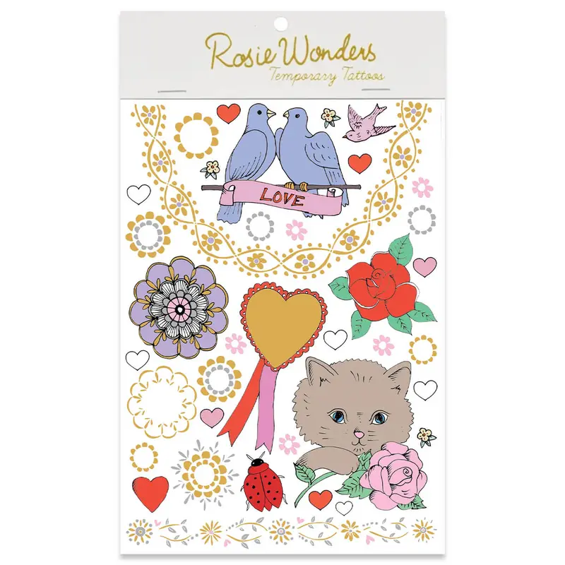 Love Temporary Tattoos (A5 Size) by Rosie Wonders