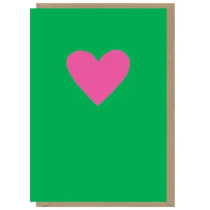 Neon Pink on Green Greetings Card by Dominic Early for Earlybird Designs