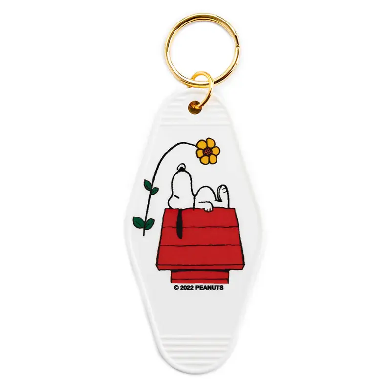Snoopy Doghouse Flower Motel Key Tag by Three Potato Four X Peanuts