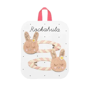 Stripy Bunny Hair Clips by Rockahula