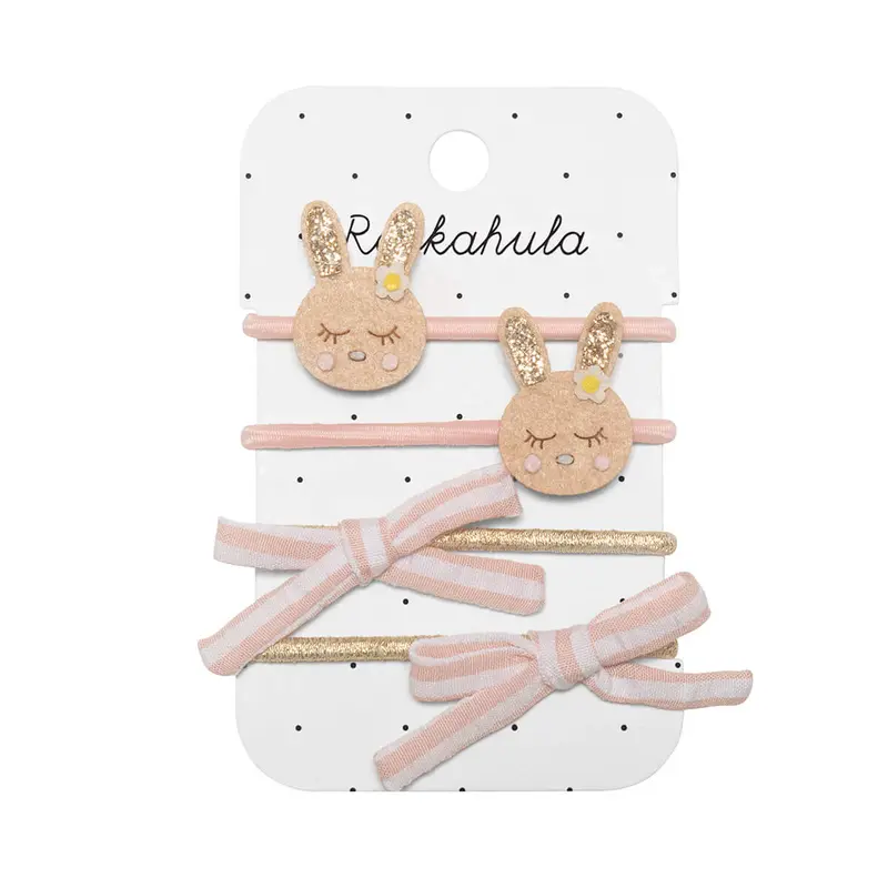 Stripy Bunny Set of Ponies by Rockahula