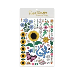 Sunflower Temporary Tattoos (A6 Sheet) by Rosie Wonders