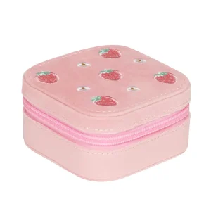 Sweet Strawberry Square Jewellery Box by Rockahula