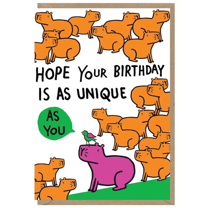 Unique as You Birthday Greetings Card by Dominic Early for Earlybird Designs