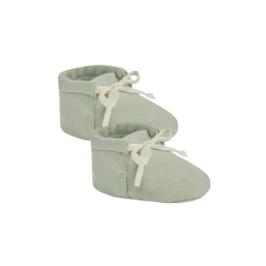 Baby Booties in Sage by Quincy Mae