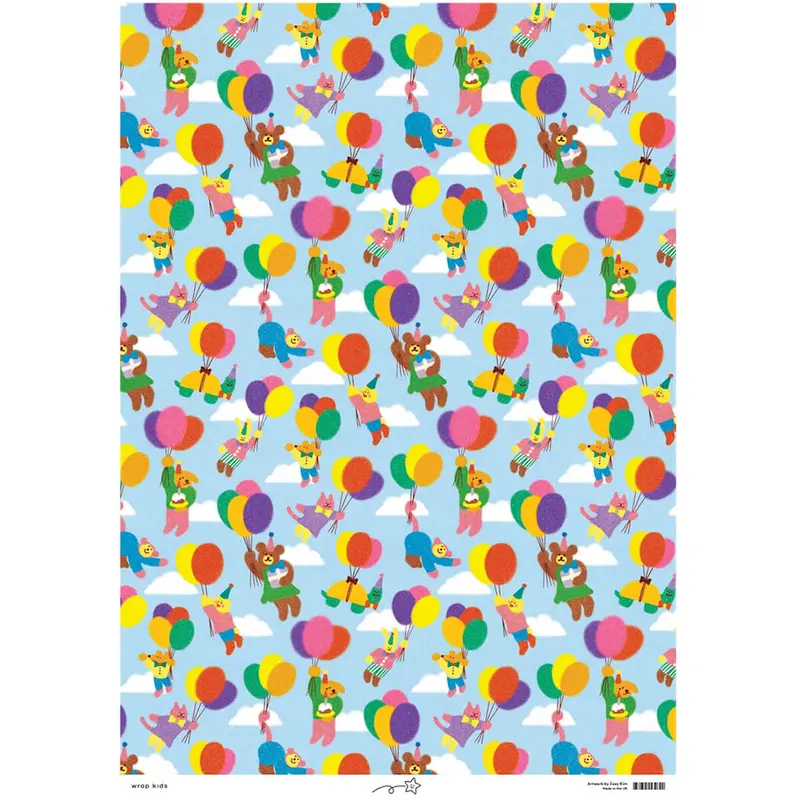 Balloon Birthday Gift Wrap by Zoey Kim for Wrap
