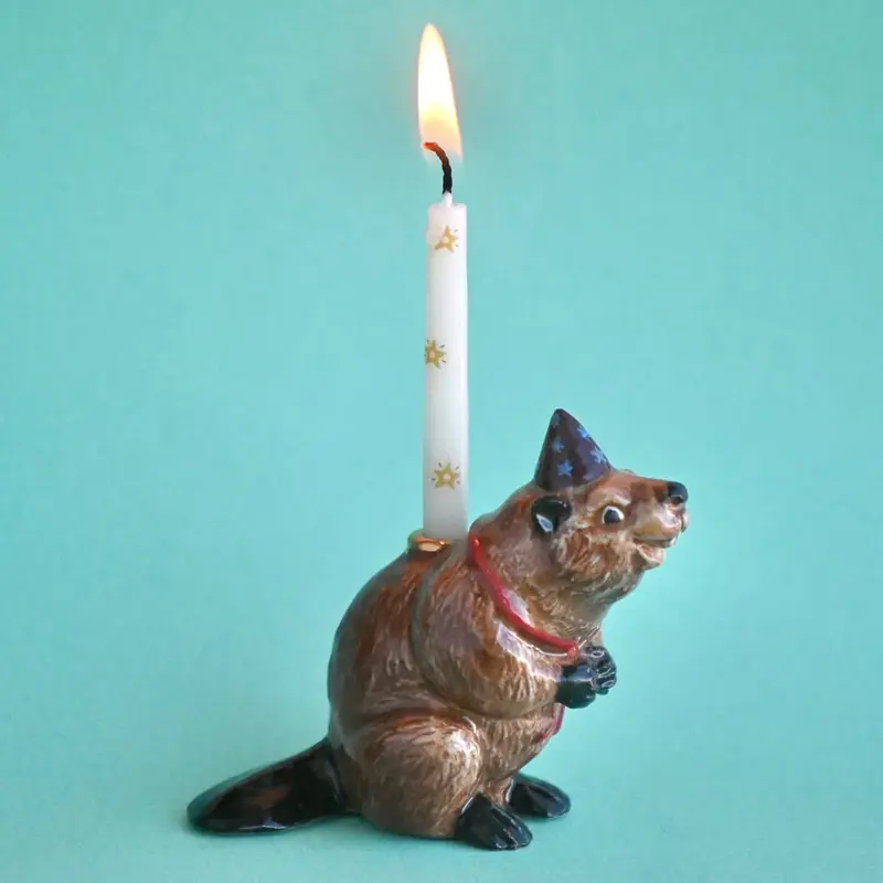 Beaver Ceramic Cake Topper by Camp Hollow