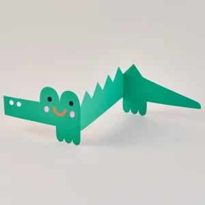 Crocodile Fold Out Birthday Greetings Card by Susie Hammer for Wrap