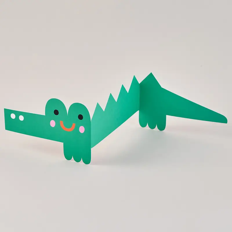 Crocodile Fold Out Birthday Greetings Card by Susie Hammer for Wrap