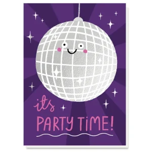 Disco Ball Birthday Greetings Card by Stormy Knight