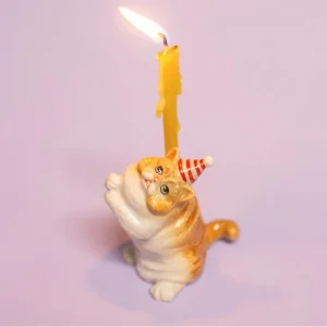 Exotic Shorthair Cat Ceramic Cake Topper by Camp Hollow