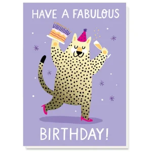 Fabulous Leopard Birthday Greetings Card by Stormy Knight
