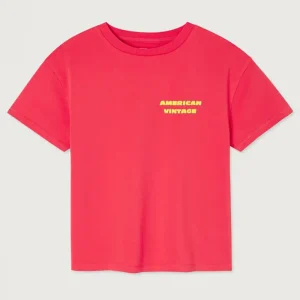 Fizvalley Kid's Round Neck T Shirt in Vintage Raspberry by American Vintage