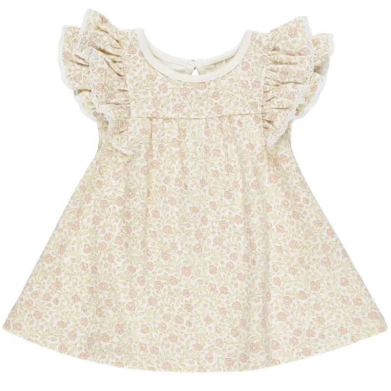 Flutter Sleeve Dress in Primrose by Quincy Mae