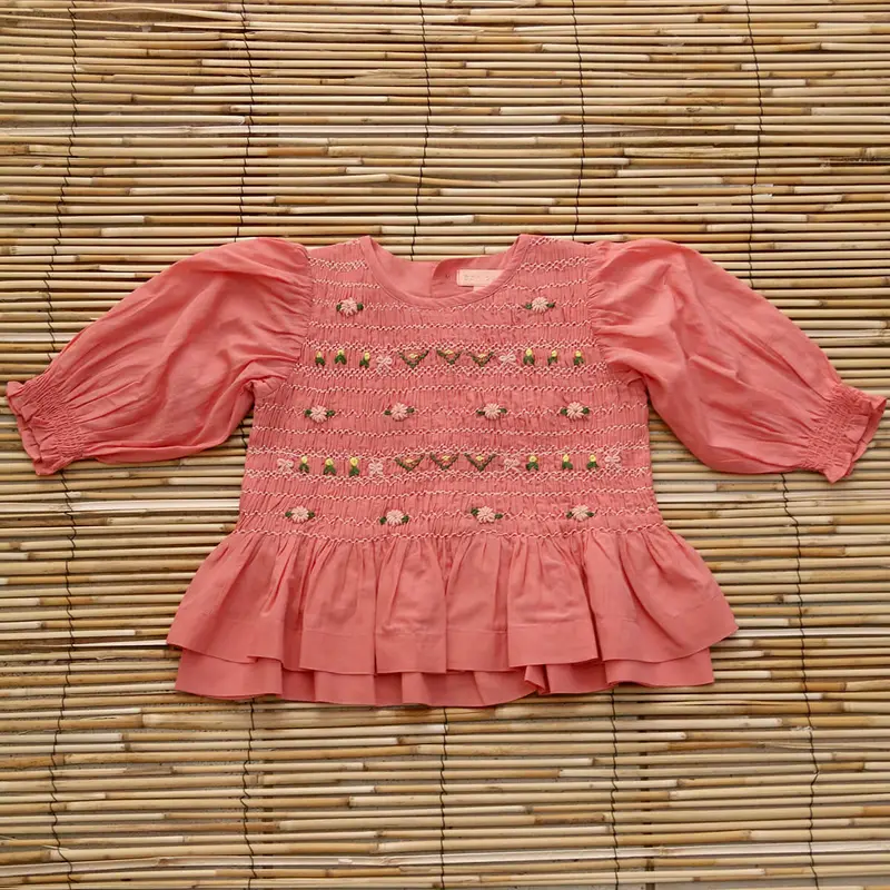 Handsmock Blouse in Grenadine by Bonjour