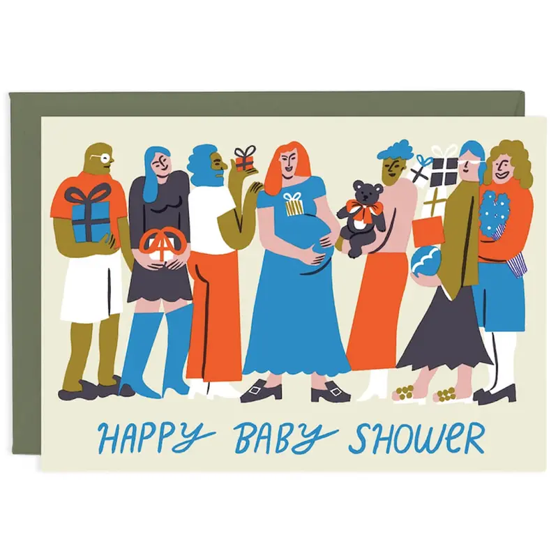 Happy Baby Shower Greetings Card by Rozalina Burkova for Wrap