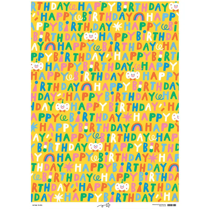 Happy Birthday Gift Wrap by Susie Hammer for Wrap