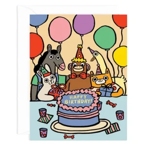 Happy Birthday Party Greetings Card by Alice Bowsher for Wrap