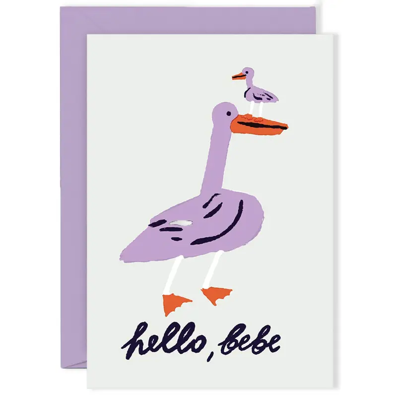 Hello Bebe Greetings Card by Rozalina Burkova for Wrap