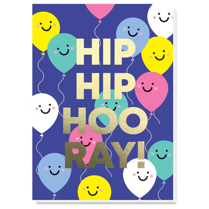 Hip Hip Hooray Balloons Birthday Greetings Card by Stormy Knight