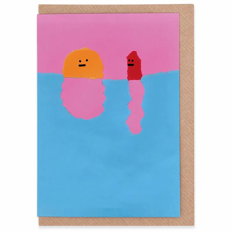 Hotdog And Sun At Sunset Greetings Card by Jon Burgerman for Evermade