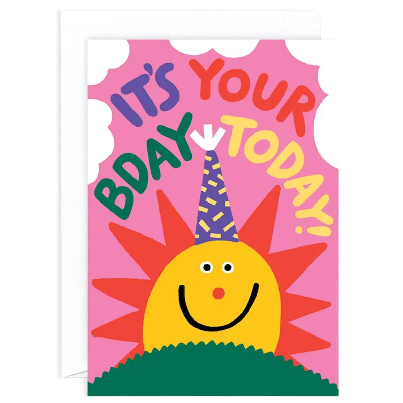 It's Your Bday Today Birthday Greetings Card by Cari Vander Yacht for Wrap