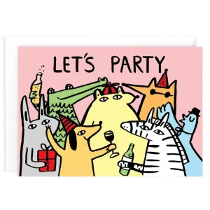 Let's Party Greetings Card by Alice Bowsher for Wrap