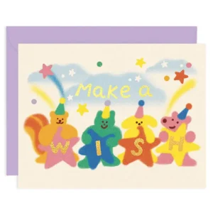 Make A Wish Birthday Greetings Card by Zoey Kim for Wrap