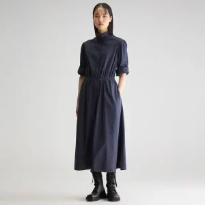 Pakita Midi Dress in Dark Blue by Bellerose - Last One In Stock - UK 6 (EU 34)