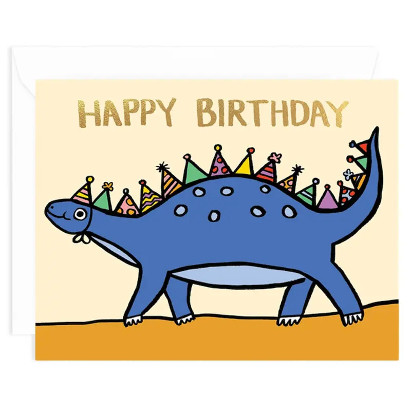 Party Dino Birthday Greetings Card by Alice Bowsher for Wrap