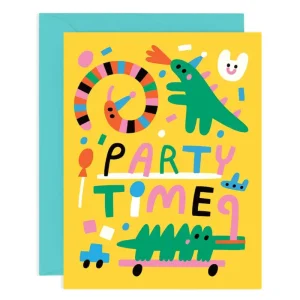 Party Time Animals Birthday Greetings Card by Susie Hammer for Wrap