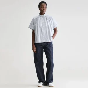 Pear Short-Sleeve Blouse in Stripe by Bellerose