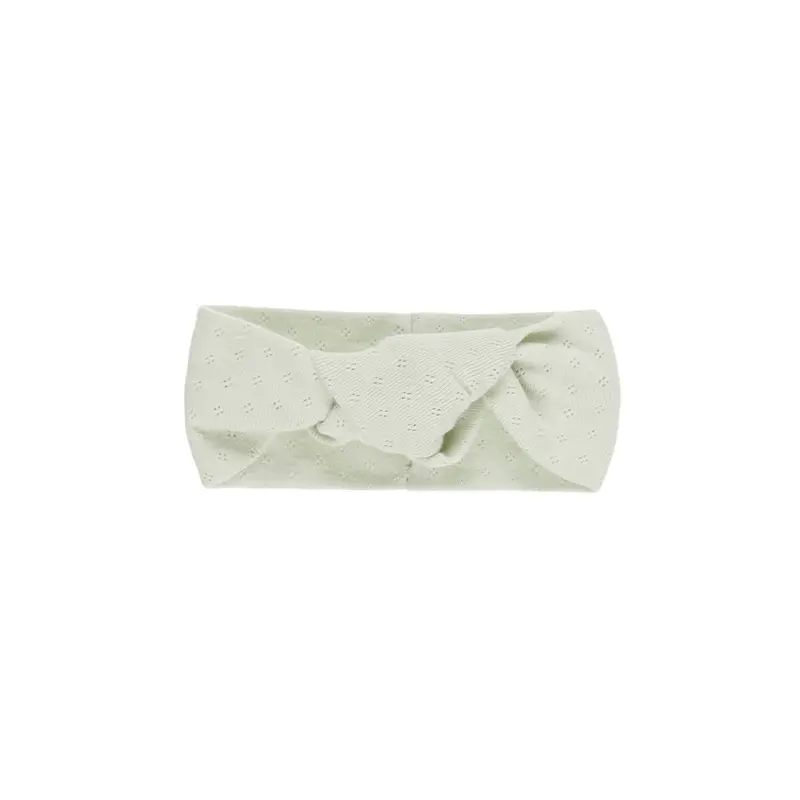 Pointelle Knotted Headband in Mint by Quincy Mae