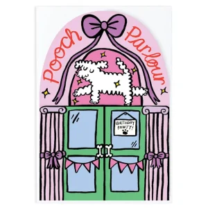 Pooch Parlour Die Cut Birthday Greetings Card by Alice Bowsher for Wrap