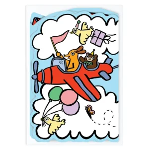 Sky Parade Fold Out Birthday Greetings Card by Alice Bowsher for Wrap