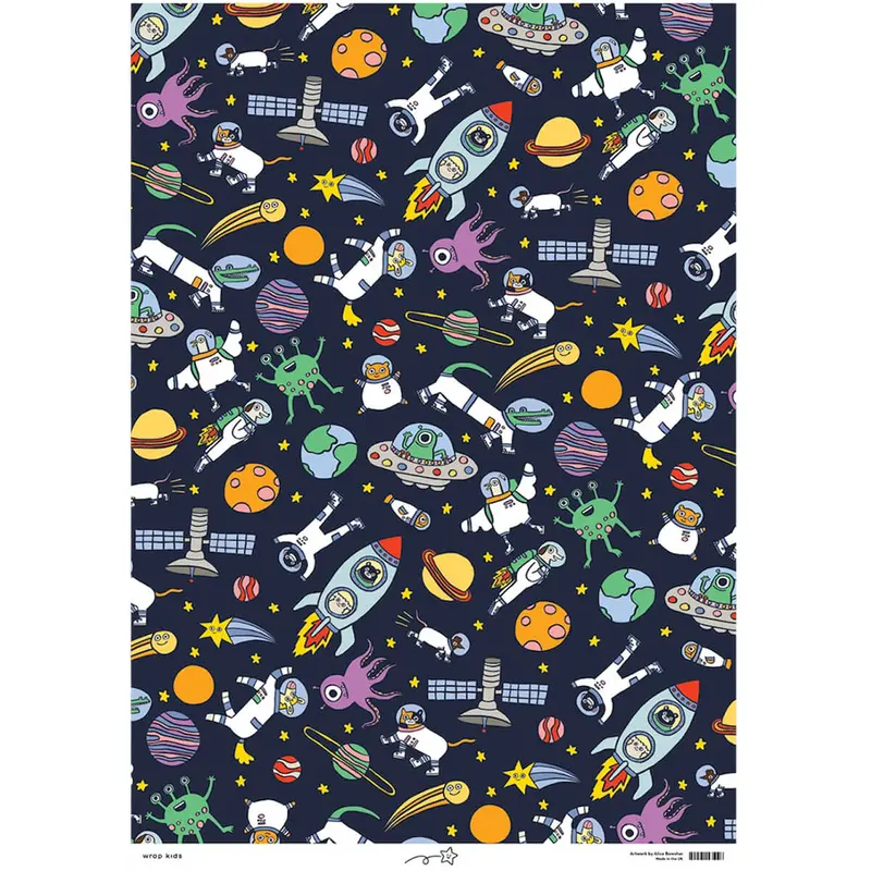 Space Gift Wrap by Alice Bowsher for Wrap