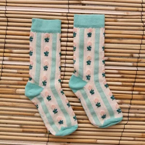 Stripes Socks in Turquoise Blue by Bonjour