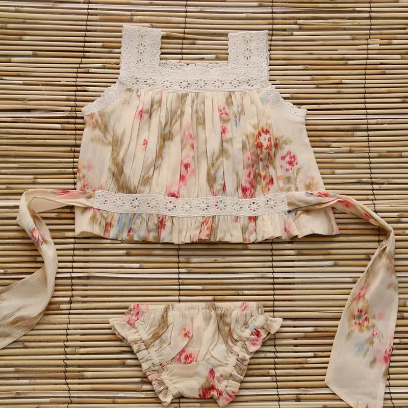 Top And Panty Set in Antoinette Print by Bonjour