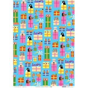 Birthday Animals Gift Wrap by Elliot Kruszynski for Wrap
