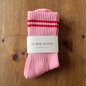 Boyfriend Adult Socks in Amour Pink by Le Bon Shoppe