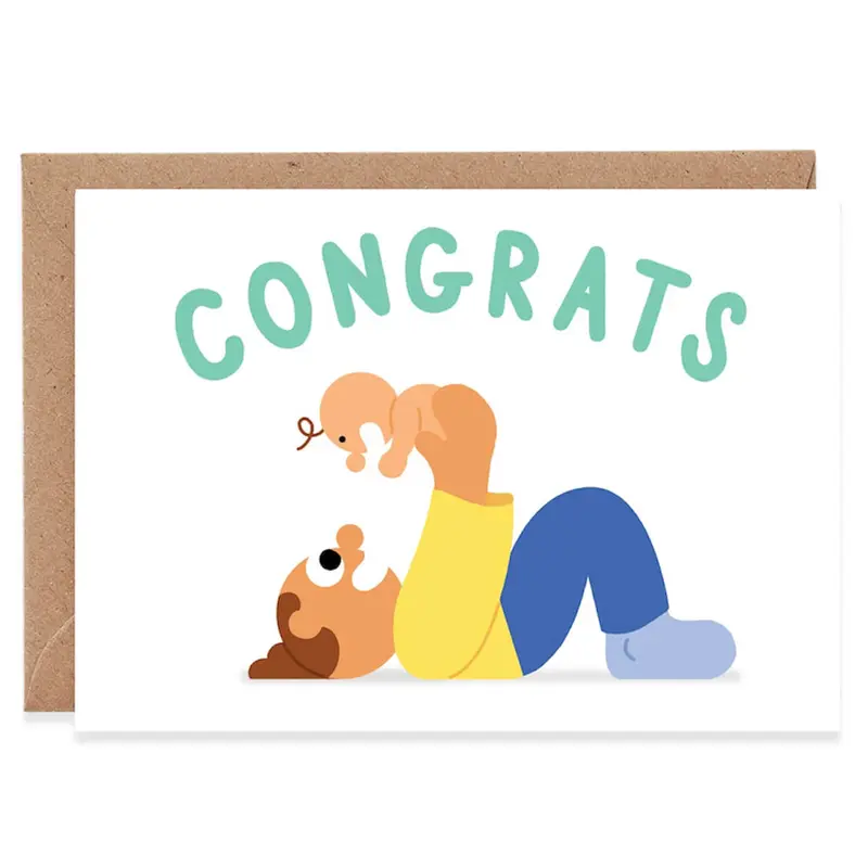 Congrats Baby Greetings Card by Elliot Kruszynski for Wrap