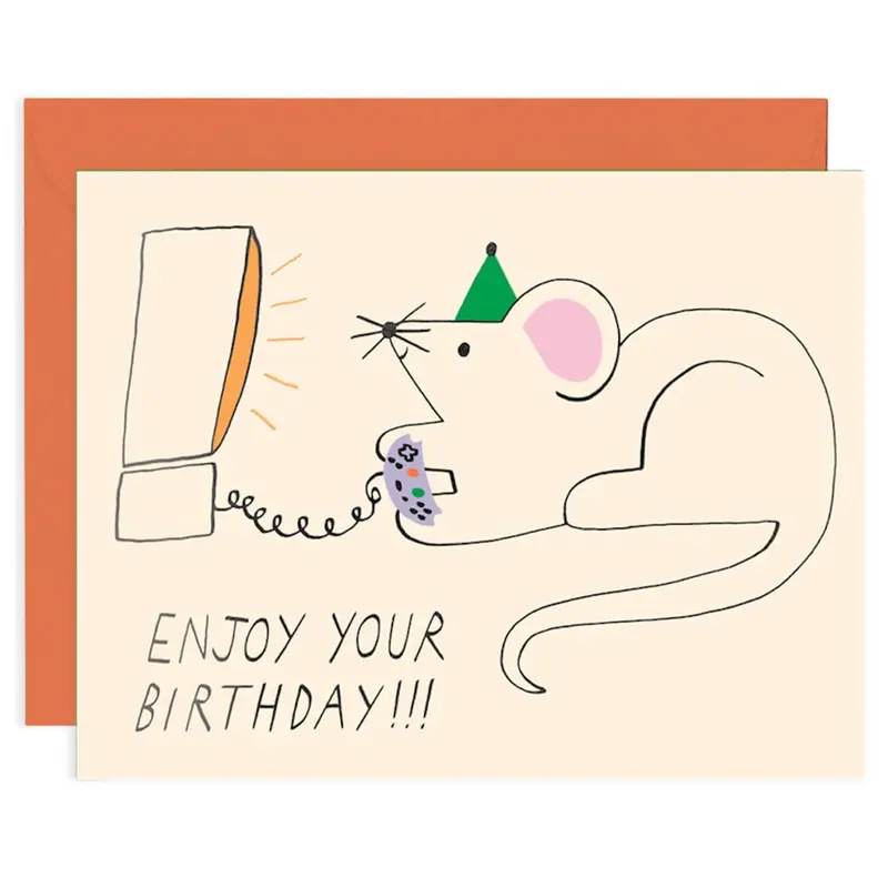 Enjoy Your Birthday Greetings Card by Odile Ferraille for Wrap