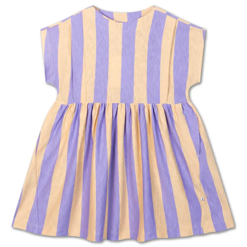 Every Day Dress in Lilac Nude Block Stripe by Repose AMS