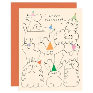 Happy Birthday Animal Stack Greetings Card by Odile Ferraille for Wrap