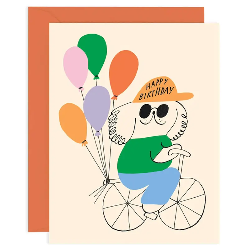 Happy Birthday Cool Dude Greetings Card by Odile Ferraille for Wrap