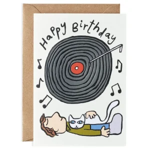 Happy Birthday Vinyl Embossed Greetings Card by Molly Fairhurst for Wrap