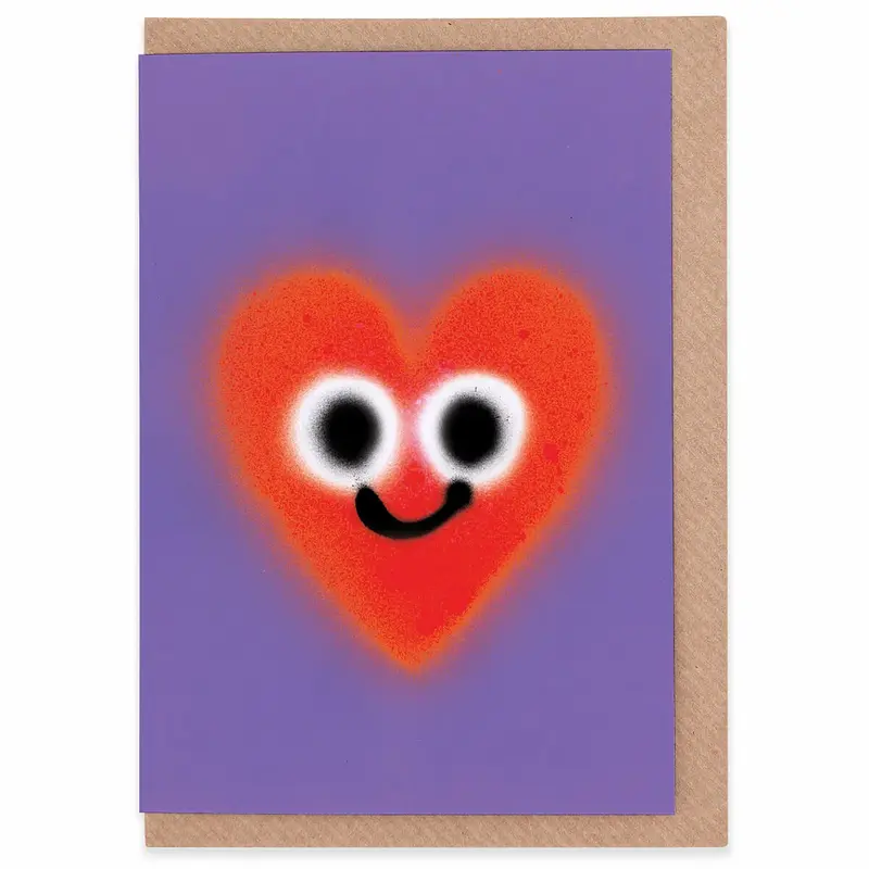 Heart Greetings Card by Jon Burgerman for Evermade