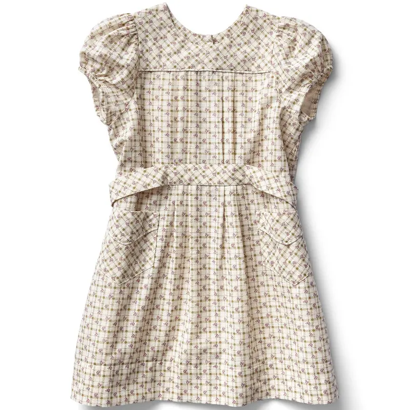 Ismay Dress in Checker Rose Print / Zinnia by Soor Ploom - Last One In Stock - 3 Years