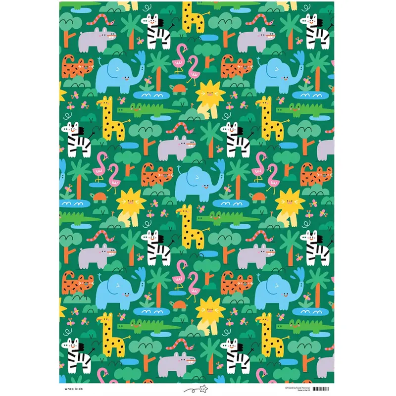 Jungle Gift Wrap by Susie Hammer for Wrap