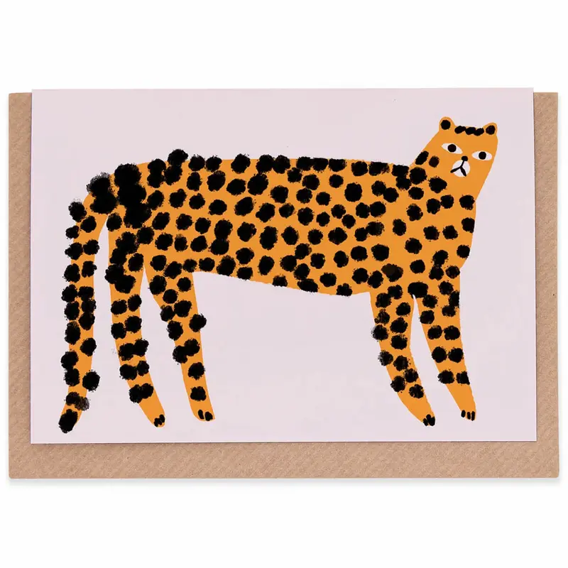 Leopard Greetings Card by Marcello Velho for Evermade